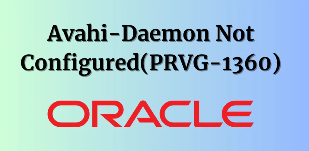Avahi-Daemon Not Configured PRVG-1360