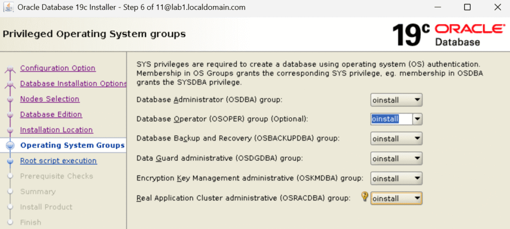 Operating System Groups