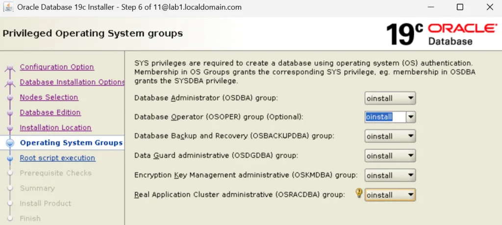 Operating System Groups