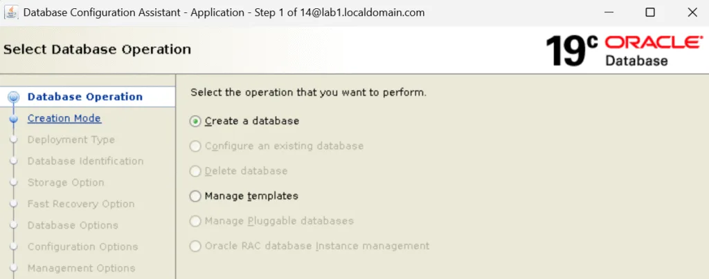 Create a database