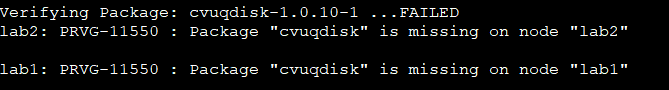Cluvfy Errors