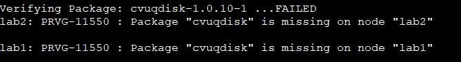 Cluvfy Errors