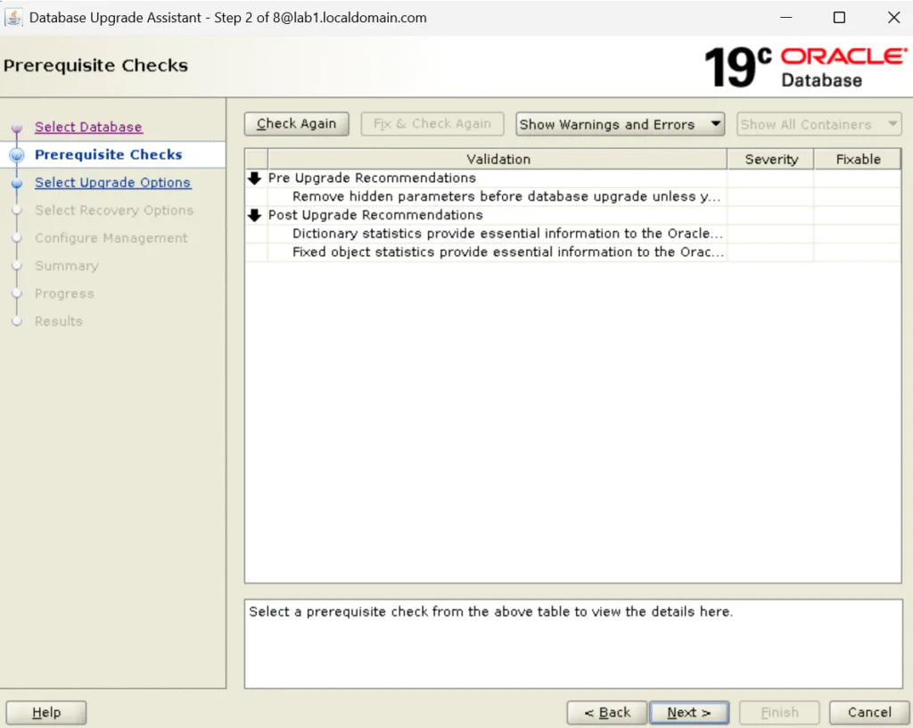 Oracle RAC database upgrade