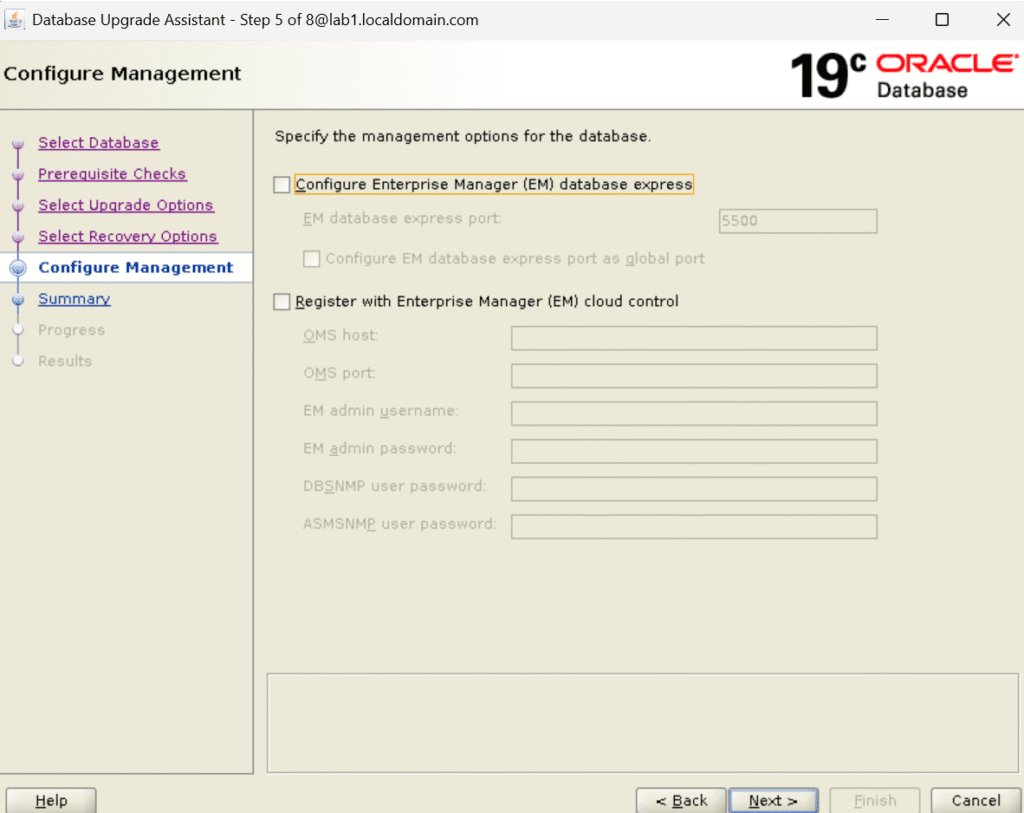 Oracle RAC database upgrade