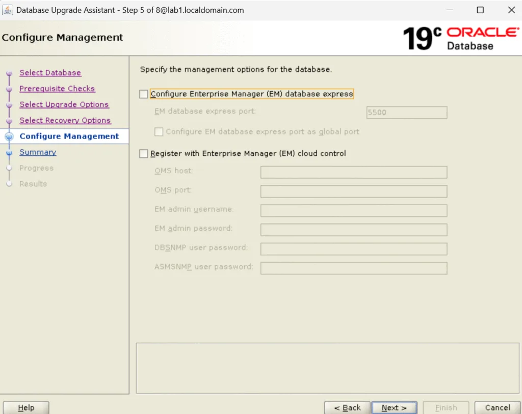 Oracle RAC database upgrade