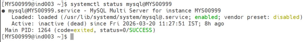 Start the MySQL server service