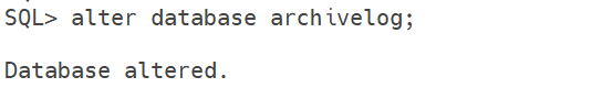 Enable archivelog