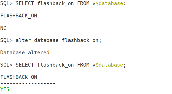 Verify Flashback Database Configuration