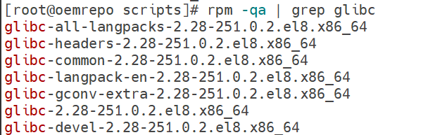 Required glibc Packages