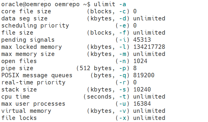 OEM 13c Oracle User Limits