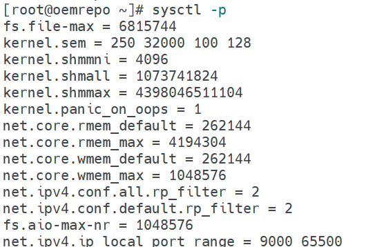 Kernel Parameters Configuration for OEM 13c