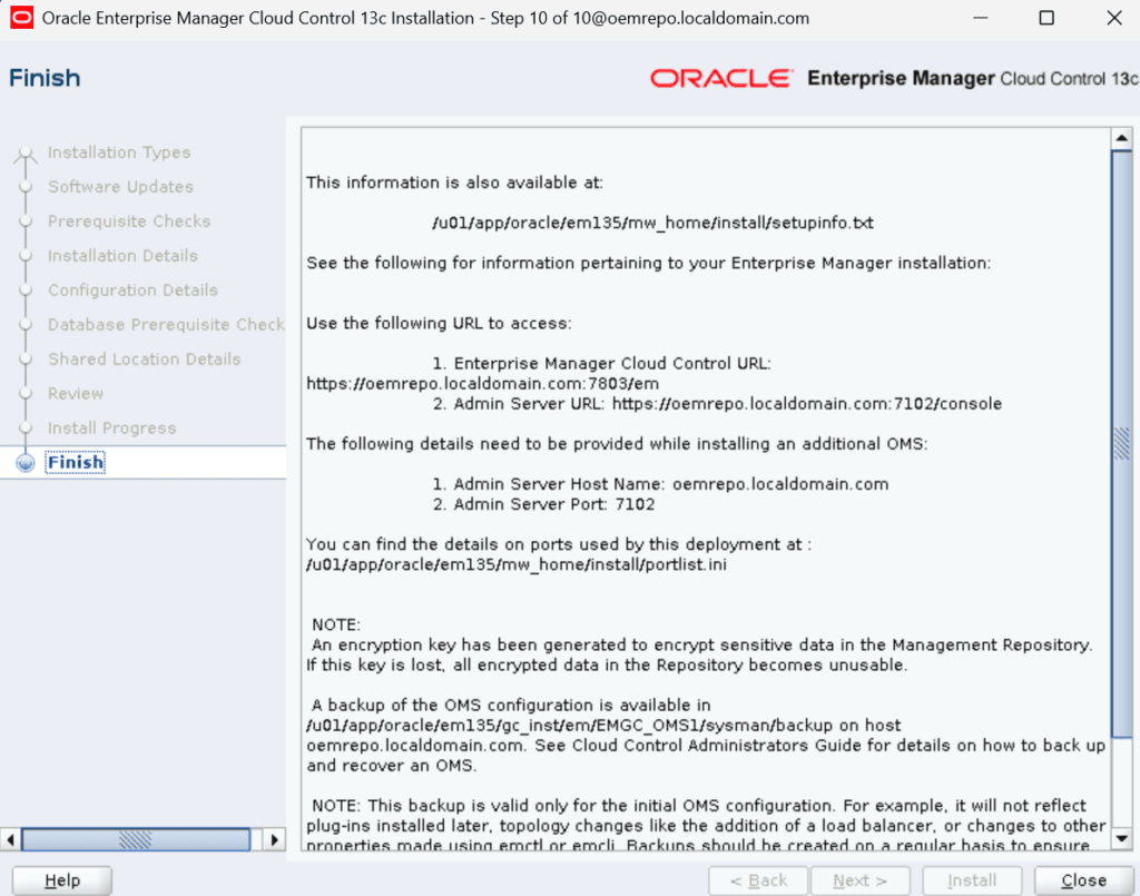 OEM 13c Cloud Control Installation