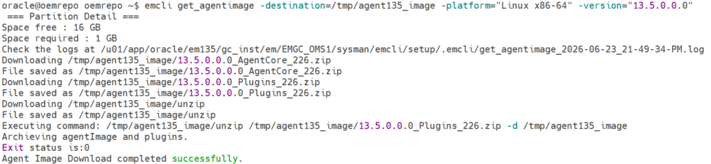 emcli get_agentimage