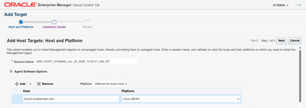 OEM 13c Agent Deployment Using Push Method