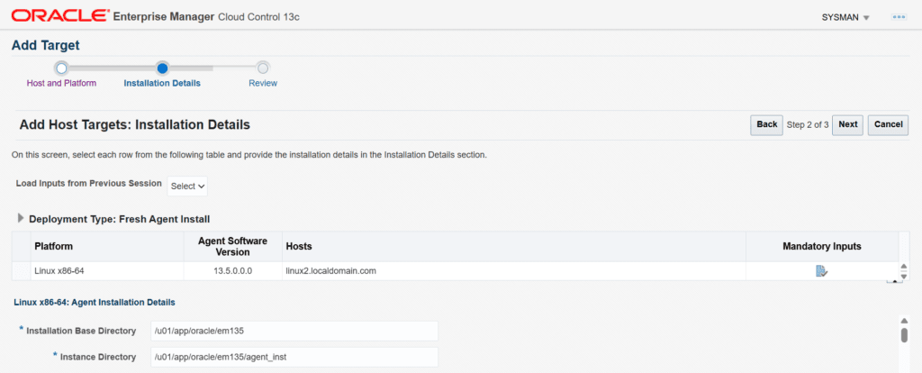 OEM 13c Agent Deployment Using Push Method