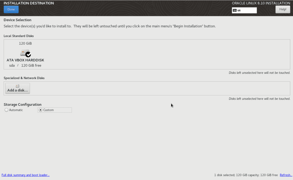 Oracle Linux 8.10 Installation