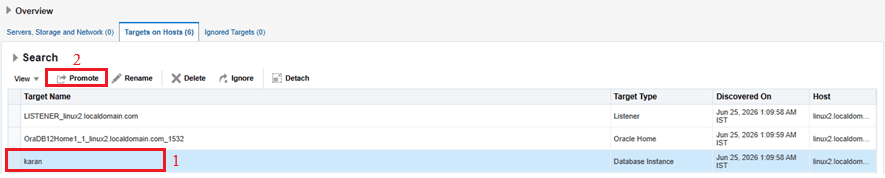 Discovering and Monitoring Targets in OEM 13c
