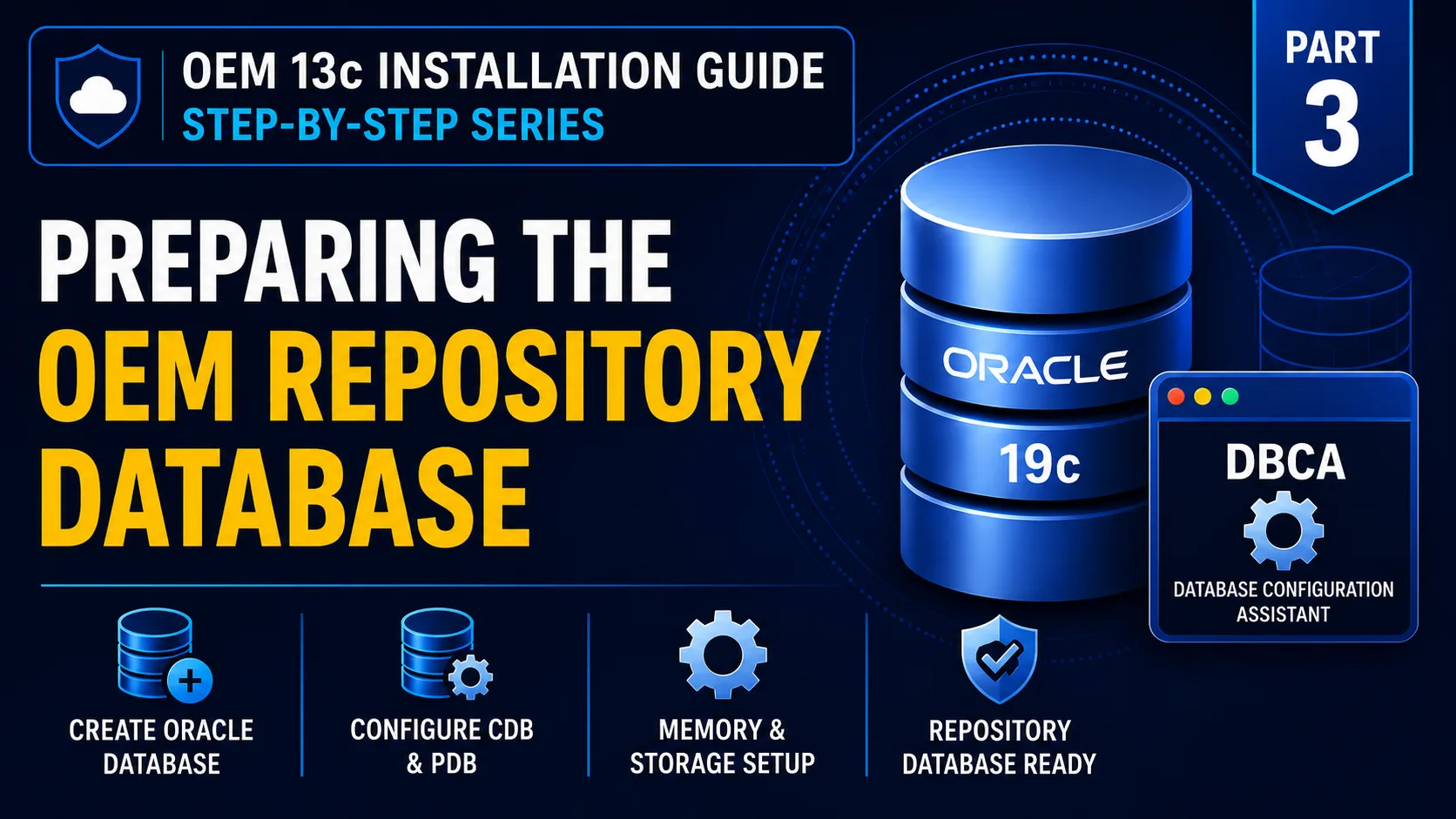 Preparing OEM Repository Database for OEM 13c