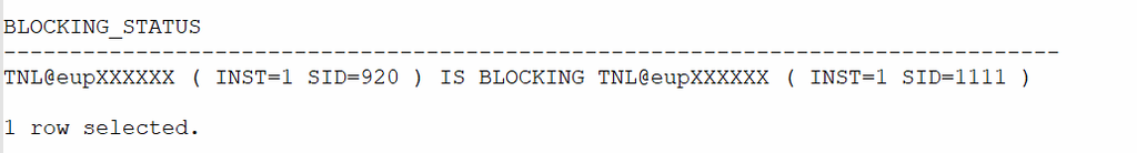 Blocking Session in Oracle19c