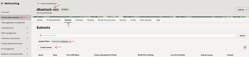 Create Subnet