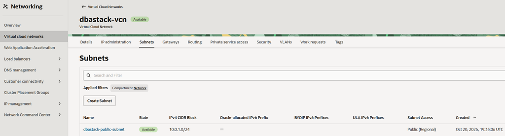 Public Subnet Creation