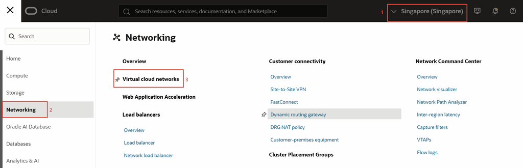 How to Create an OCI VCN Using the OCI Console